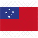 Flagge Von Samoa Samoa Land Flagge Symbol