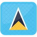 Flagge von St. Lucia  Symbol