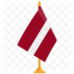 Flagge Lettlands  Symbol