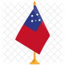 Flagge Flagge Von Samoa Land Samoa Symbol