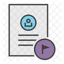 Flagged Important Document Icon