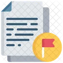 Flagged Document Important Note Icon
