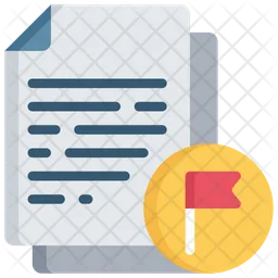 Flagged Document  Icon