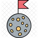 Flagged Planet Space Adventure Successful Mission Icon