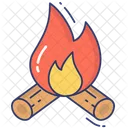 Flame Campfire Wood Icon