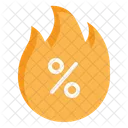 Flame Sale Discount Icon