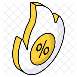 Flame Discount  Icon