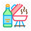 Flame Liquid Bbq Icon