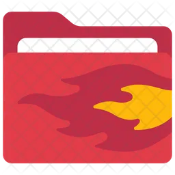 Flames Folder  Icon