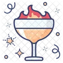 Flaming Drink Hot Drink Juice Icon