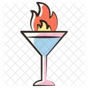 Flaming Drink Glass Icône
