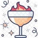 Flaming Drink Beverage Icon