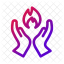 Flaming hand  Icon