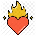 Flaming Heart Burning Heart Heart Fire Symbol