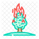 Flaming Tree Wildfire Icon