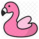 Flamingo Float Rubber Ring Icon