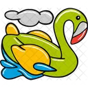 Flamingo Float Pool Beach Icon