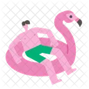 Flamingo-Gummiring  Symbol