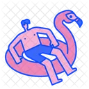 Flamingo-Gummiring  Symbol