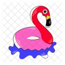 Flamingo Ring Inflatable Flamingo Flamingo Float Icon