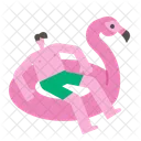 Flamingo Rubber Ring  Icon