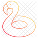 Flamingo swiming balloon  Icon