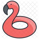 Flamingo swiming balloon  Icon