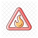 Flammable Sign Fire Icon