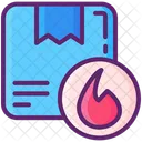 Flammable Flammable Box Flammable Parcel Icon
