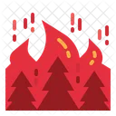 Fire Burning Tree Icon