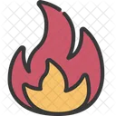 Flamme Feuer Beleuchtet Symbol