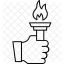 Ermutigen Flamme Flammenfackel Symbol