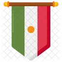 Flamula Do Mexico Bandeira Do Mexico Mexico Ícone