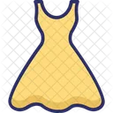 Flare Dress Frock Party Dress Icon