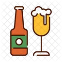 Flasche und Bier  Symbol