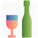 Flasche und Glas  Symbol