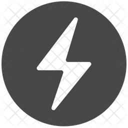 Flash Button Symbol White