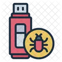 Flash Drive Virus Malware Icon