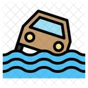 Flash Flood Risk Disaster Nature Icon