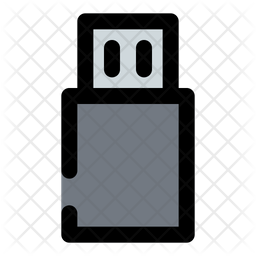 Flash Memory Icon - Download in Colored Outline Style