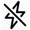 Flash Off Outline Multipurpose Outline Icon