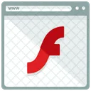 Webpage Flash Player Icon