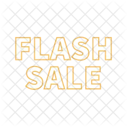 Flash sale outline letters  Icon