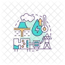 Geothermal Flash Renewable Icon