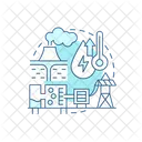 Geothermal Flash Energy Icon