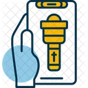 Flashlight Hand Holding Phone Torch Icon