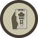 Flashlight Hand Holding Phone Torch Icon