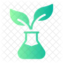 Flask Leaf Sprout Icon
