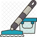 Flat Mop Cleaning Icon