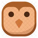 Flat Face Owl Icon